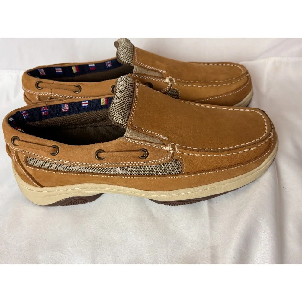 Reel Legends Mens Outrigger Casual Slip on Top-Sider Boat Shoes Tan‎ Loafer 7.5M